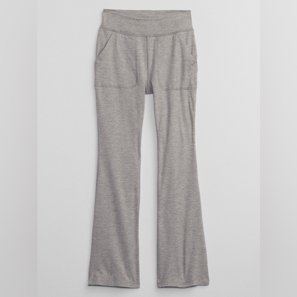 GapFit Kids Brushed Jersey Flare Leggings pockets kids bootcut girls size M 8